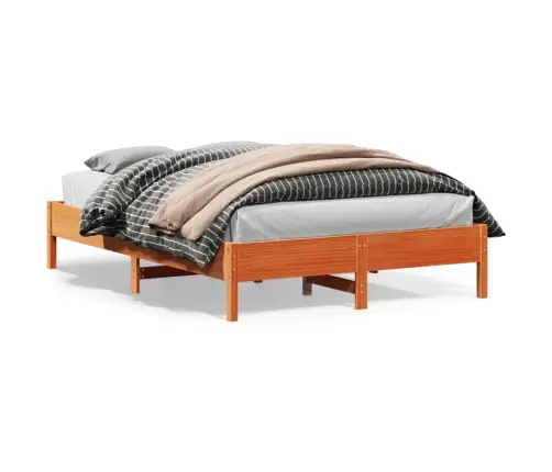 Lovos Rėmas Be Čiužinio, Vaško Rudas, 160X200cm Pušies Masyvas