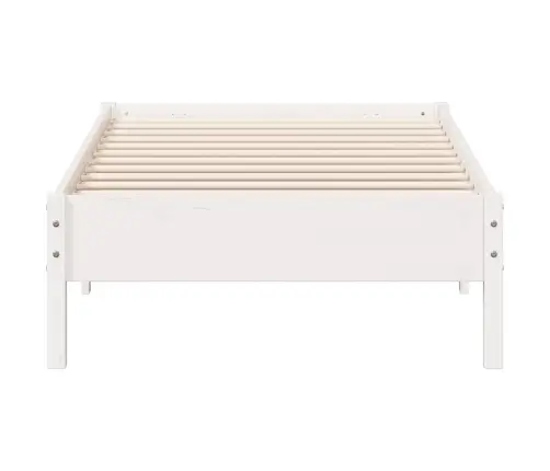 Gulta Bez Matrača, Balts, 100X200 Cm, Priedes Masīvkoks Vidaxl