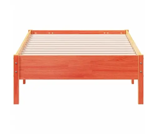 Gulta Bez Matrača, Vaska Brūnas, 90X190 Cm, Priedes Masīvkoks Vidaxl