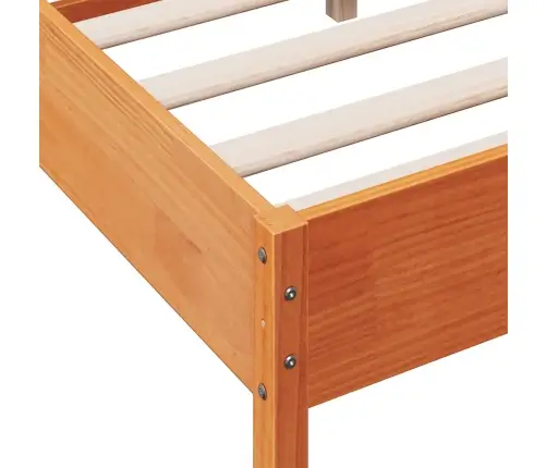 Gulta Bez Matrača, Vaska Brūnas, 150X200 Cm, Priedes Masīvkoks Vidaxl