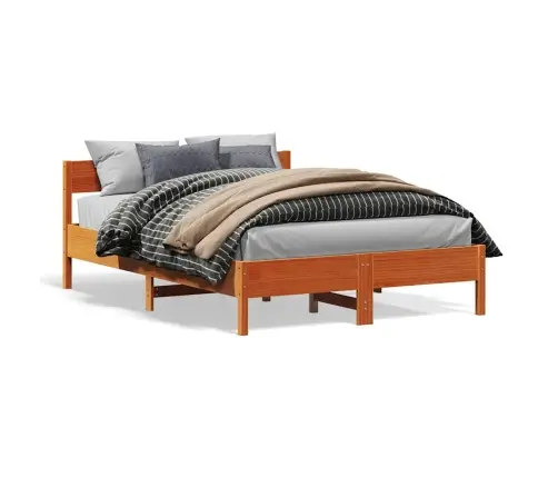 Voodiraam Ilma Madratsita, Vahapruun, 120 X 200 cm Männipuit