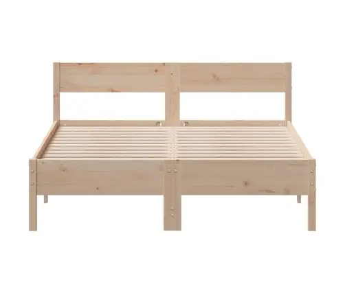 Gulta Bez Matrača, 135X190 Cm, Priedes Masīvkoks Vidaxl