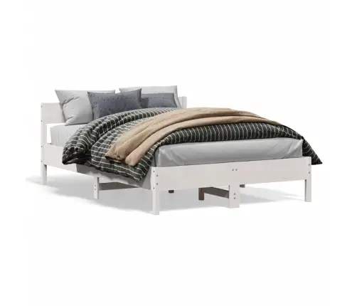 Gulta Bez Matrača, Balts, 120X190 Cm, Priedes Masīvkoks Vidaxl Gulta Bez Matrača, Balts, 120X190 Cm, Priedes Masīvkoks Vidaxl