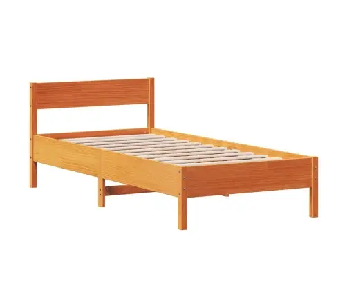 Lovos Rėmas Su Be Čiužinio, Ruda, 75X190cm Pušies Masyvas