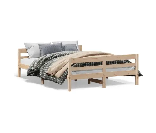 Gulta Bez Matrača, 140X200 Cm, Priedes Masīvkoks Vidaxl