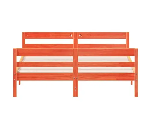 Voodiraam Ilma Madratsita, Vahapruun, 140 X 200 cm Männipuit