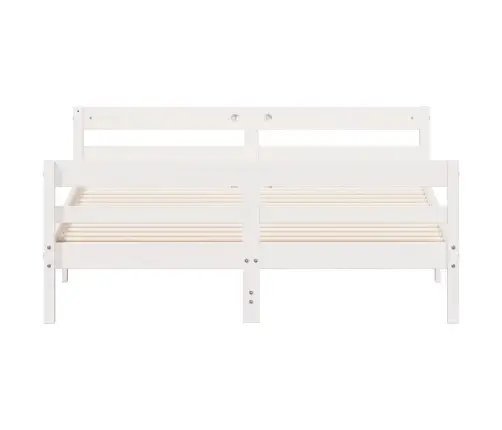 Gulta Bez Matrača, Balta, 120X200 Cm, Priedes Masīvkoks Vidaxl