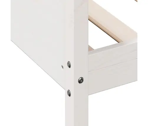 Gulta Bez Matrača, Balts, 80X200 Cm, Priedes Masīvkoks Vidaxl