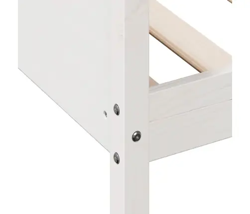 Gulta Bez Matrača, Balts, 90X200 Cm, Priedes Masīvkoks Vidaxl