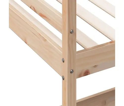 Augstā Gulta, Rakstāmgalds, 100X200 Cm, Priedes Masīvkoks Vidaxl