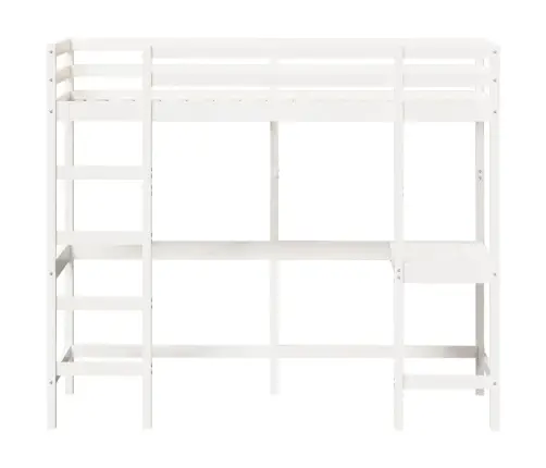 Narivoodi Lauaga, Valge, 80 X 200 cm Männipuit