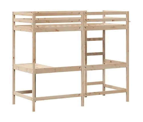 Augstā Gulta, Rakstāmgalds, 75X190 Cm, Priedes Masīvkoks Vidaxl