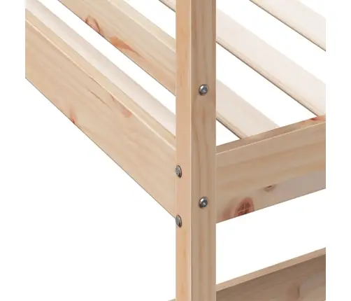 Augstā Gulta, Rakstāmgalds, 75X190 Cm, Priedes Masīvkoks Vidaxl