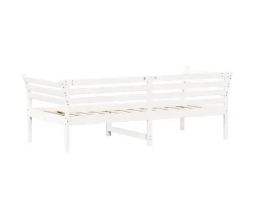 Dienas Gulta Bez Matrača, Balta, 100X200 Cm, Priedes Masīvkoka Vidaxl