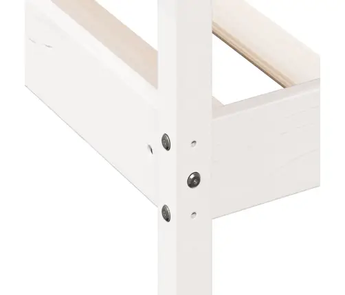 Dienas Gulta Bez Matrača, Balta, 100X200 Cm, Priedes Masīvkoka Vidaxl