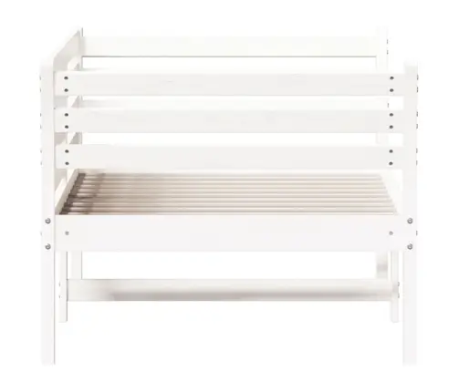 Lova Be Čiužinio, Balta, 90X190cm Pušies Medienos Masyvas