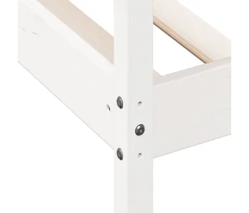 Lova Be Čiužinio, Balta, 90X190cm Pušies Medienos Masyvas