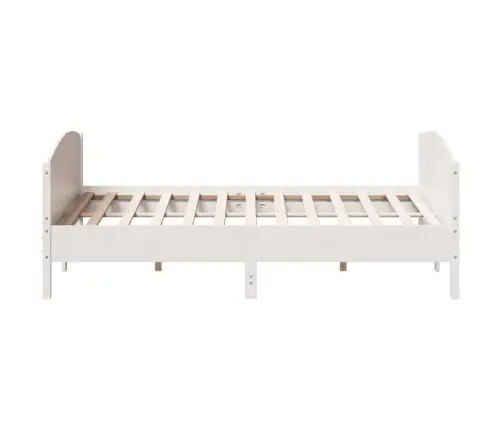 Voodiraam Ilma Madratsita, Valge, 200 X 200 cm Männipuit