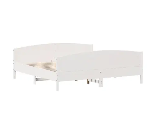 Voodiraam Ilma Madratsita, Valge, 180 X 200 cm Männipuit