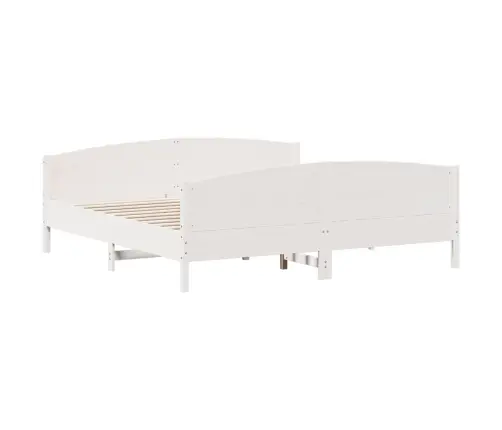 Voodiraam Ilma Madratsita, Valge, 180 X 200 cm Männipuit