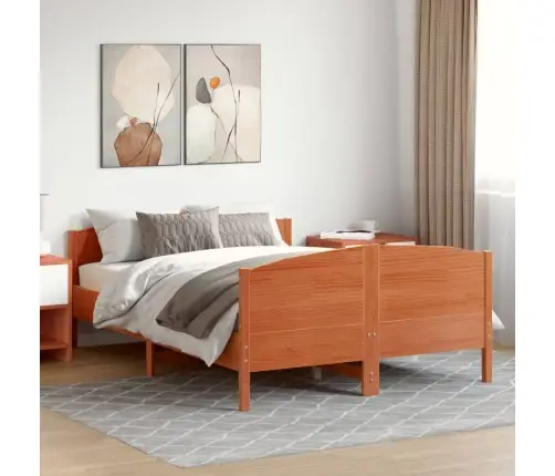 Voodiraam Ilma Madratsita, Vahapruun, 120 X 200 cm Männipuit