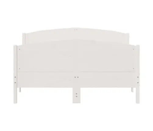 Gulta Bez Matrača, Balts, 120X190 Cm, Priedes Masīvkoks Vidaxl