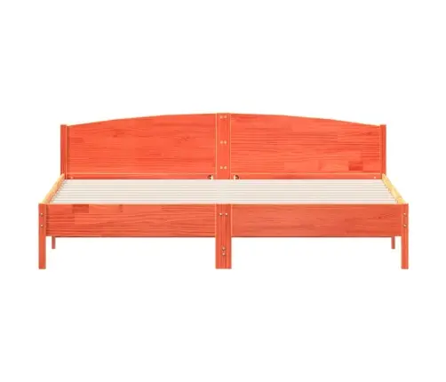 Gulta Bez Matrača, Vaska Brūnas, 180X200 Cm, Priedes Masīvkoks Vidaxl