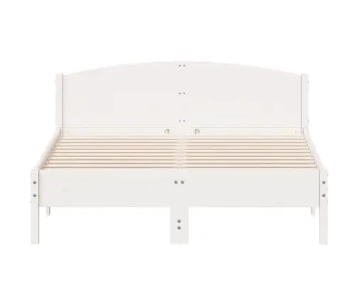 Lovos Rėmas Be Čiužinio, Baltas, 150X200cm Pušies Masyvas