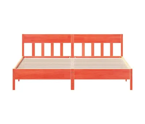 Gulta Bez Matrača, Vaska Brūnas, 200X200 Cm, Priedes Masīvkoks Vidaxl