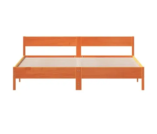 Gulta Bez Matrača, Vaska Brūnas, 180X200 Cm, Priedes Masīvkoks Vidaxl