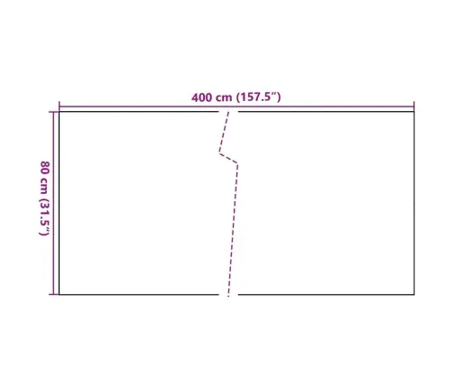 Balkona Aizsegs, Gaiši Brūns, 400X80 Cm, Pe Rotangpalma Vidaxl