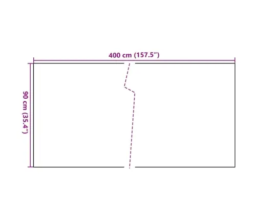 Balkona Aizsegs, Melns, 400X90 Cm, Pe Rotangpalma Vidaxl