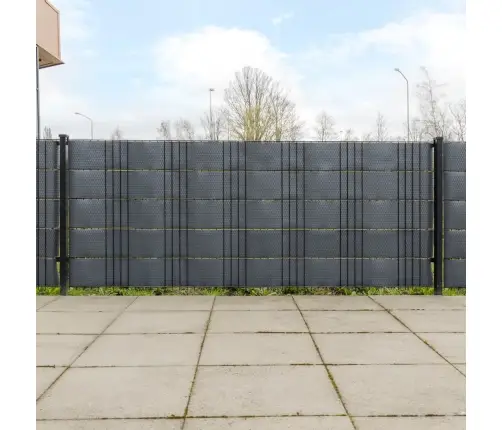 Balkona Aizsegi, 5 Gab., Pelēks, 255X19 Cm, Pe Rotangpalma Vidaxl