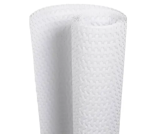 Balkona Aizsegi, 10 Gab., Balts, 255X19 Cm, Pe Rotangpalma Vidaxl