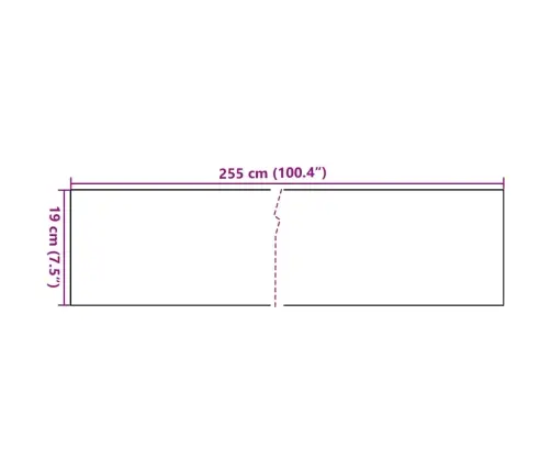 Rõdupiirde Katted 10 Tk, Helepruun, 255 X 19 cm Polürotang