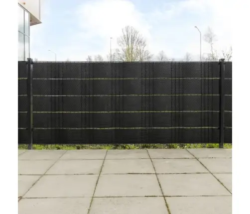 Balkona Aizsegi, 10 Gab., Melns, 255X19 Cm, Pe Rotangpalma Vidaxl