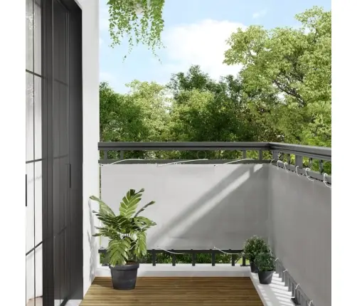 Balkona Aizslietnis, Gaiši Pelēks, 75X300 Cm, 100% Poliestera Vidaxl