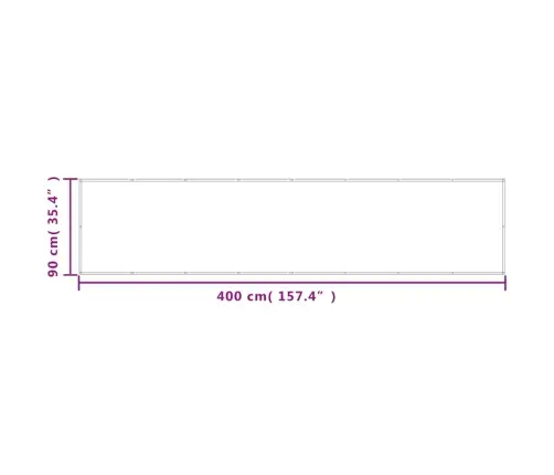 Balkono Pertvara, Smėlio, 90X400cm 100% Oksfordo Poliesteris