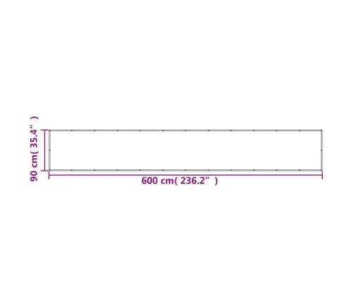 Balkono Pertvara, Smėlio, 90X600cm 100% Oksfordo Poliesteris