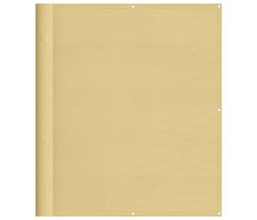 Balkona Aizslietnis, Smilšu, 120X600 Cm, 100% Poliestera Audums Vidaxl