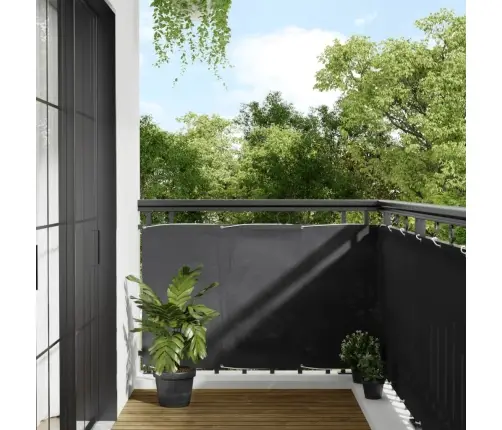 Balkona Aizslietnis, Antracītpelēks, 90X700 Cm, 100% Poliestera Vidaxl