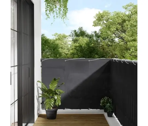 Balkona Aizslietnis, Antracītpelēks, 120X700Cm, 100% Poliestera Vidaxl