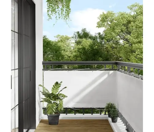 Balkona Aizslietnis, Balts, 75X1000Cm, 100% Poliestera Oksforda Vidaxl