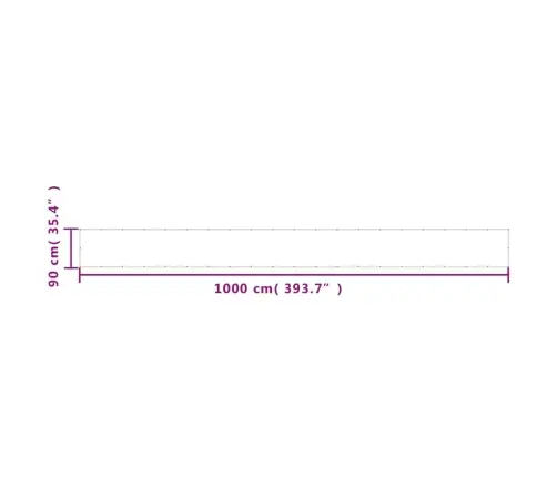Rõdusirm, Valge, 90X1000 cm 100% Polüester Oxford