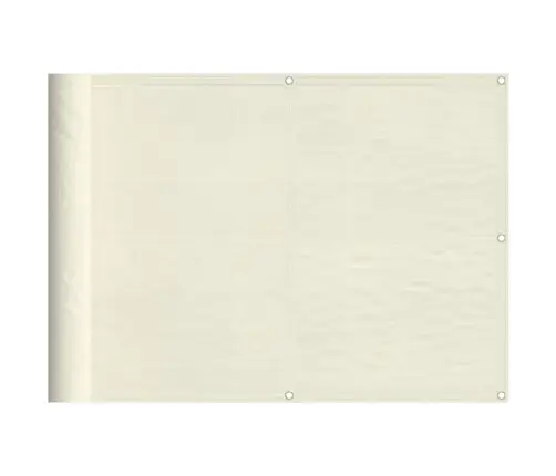 Balkona Aizslietnis, Krēmkrāsas, 75X700 Cm, 100% Poliestera Vidaxl