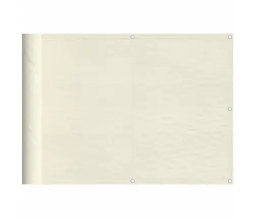 Balkona Aizslietnis, Krēmkrāsas, 75X800 Cm, 100% Poliestera Vidaxl
