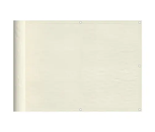 Balkona Aizslietnis, Krēmkrāsas, 75X1000 Cm, 100% Poliestera Vidaxl