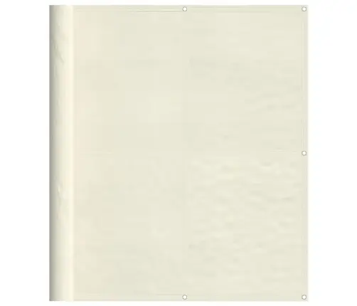 Balkona Aizslietnis, Krēmkrāsas, 120X700 Cm, 100% Poliestera Vidaxl