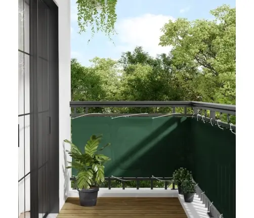 Balkona Aizslietnis, Tumši Zaļš, 75X1000 Cm, 100% Poliestera Vidaxl