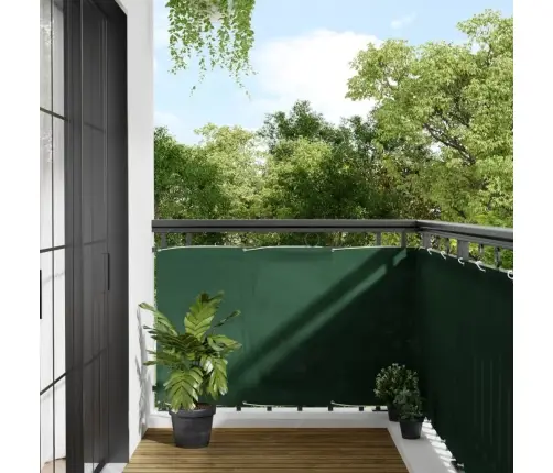 Balkona Aizslietnis, Tumši Zaļš, 90X700 Cm, 100% Poliestera Vidaxl